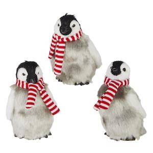 Hanging Decoration: Penguin with Red and White Candy Scarf