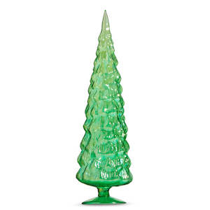 Tree Toppers 1: Iridescent Green Glass Tree