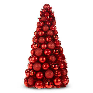 Red Vintage Bauble Tree - Large