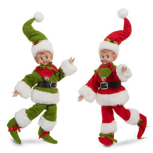 Raz Collection: Vintage Dressed Christmas Elf - Baby