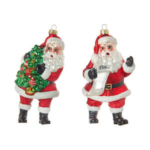 Raz Collection: Santa Holding Christmas List - HangingDecoration