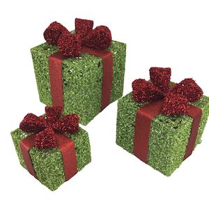 All Things Grinch: Green and Red Gift Boxes - Set of 3