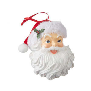 Hanging Smiling Santa Face