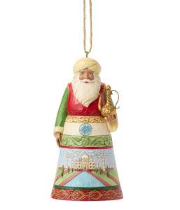 Heartwood Creek And Department 56 Range: Jim Shore - Around the World Santa -Indian Hanging Ornament Santa