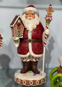 Heartwood Creek And Department 56 Range: Jim Shore - Heartwood Creek - Gingerbread Santa with Staff
