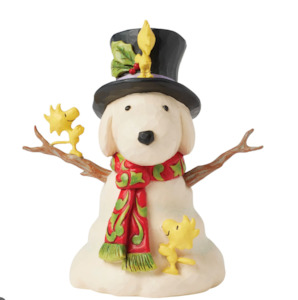 Heartwood Creek And Department 56 Range: Peanuts By Jim Shore - Snowman Stick Snoopy