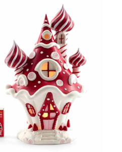 Candy Cane LED Gnome House