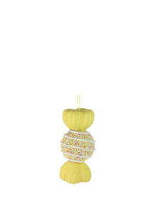 Gingerbread Peppermint And Candy Range: Pale Yellow and Sprinkle Hanging Round Lollie