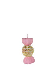 Gingerbread Peppermint And Candy Range: Pale Pink and Sprinkle Hanging Round Lollie