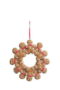 Gingerbread Man Hanging Wreath Decoration