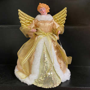 Tree Toppers 1: Angel tree topper - Gold - Small