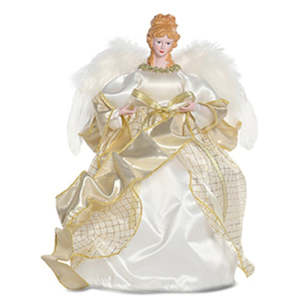 Angel tree topper - White and Gold