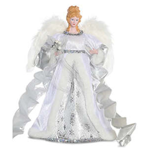 Angel tree topper - White and silver