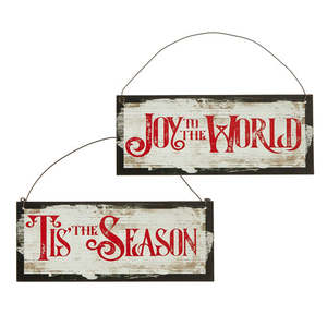 Raz Collection: Joy to the World or Tis the Season Hanging Ornament