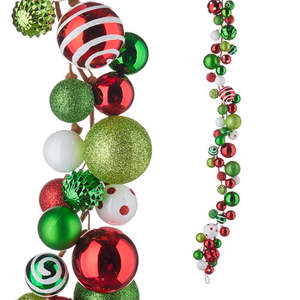 Raz Collection: Mixed Pattern Bauble Garland