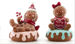 Gingerbread Peppermint And Candy Range: Gingerbread Donut Girl and Boy