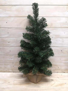 Tree Toppers 1: Green Pine Tree with Burlap - 61cm