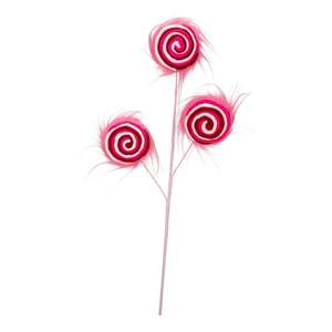 Red and Pink Fluffy Lollipop Spray