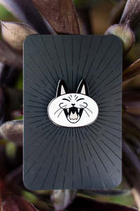 All: 'Laughing Cat' Glow-in-the-Dark Pin by Stacey Robson