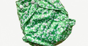 Flats/Prefold Cloth Nappy Systems: Dinky Double Gusset Nappy Cover (4-18kg) - Snap Closure