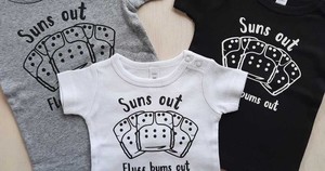 Clothing: Cloth Nappy Tee - Fluff Bums Out (Outline)