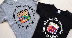 Clothing: Cloth Nappy Tee - Saving The World