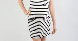 Mrs Smith Maternity: Mrs Smith Maternity Breastfeeding Striped Tee Dress