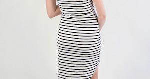 Mrs Smith Maternity: Mrs Smith Maternity Sleeveless Breastfeeding Striped Dress