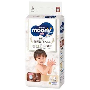 Mama: Unicharm Moony Natural Diaper pants L 9-14kg 36 pieces
