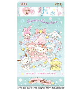 Bath Toilet: Marutomi Sanrio Characters Winter Toilet Papers 2-ply 12pcs