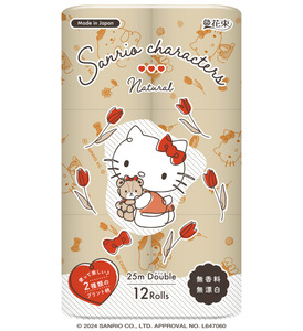 Marutomi Sanrio Characters Natural Toilet Papers 2-ply 12pcs