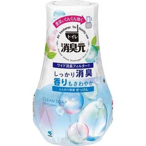 Bath Toilet: Kobayashi Pharmaceutical Toilet Deodorizer Deodorizing and Air Freshening Spray Stand-Type Soft and Clean Soap Scent (400ml)