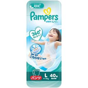 Mom Baby: Pampers Super Absorbent Airy Pants unisex baby diapers Size L 40 diapers 9-14kg