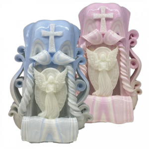 Products: Carved Candles Guardian Angel 14cm Church Candles