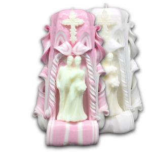 Carved Candles Wedding Candles 18cm Church Candles