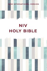 NIV  Bible White with stripes - Paperback