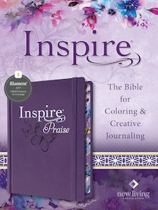 NLT Inspire Praise Bible Filament-Enabled Purple H/C