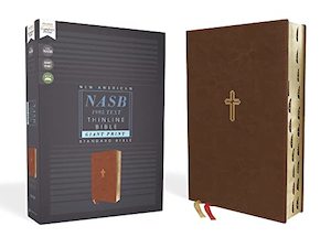 Nasb: NASB  Bible Thinline G/P Index Brown Lthsoft