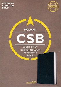Csb: CSB  Bible Centre Column Giant Print Black Lth/Touch