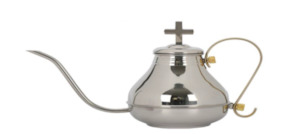 Communion Glass Filler Stainless Steel 1.5 litre - Brass trim