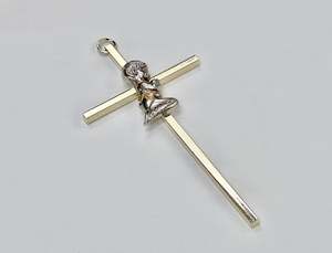 Crosses And Crucifixes: Cross Metal Hanging - Gold Tone