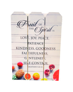 Wooden Plaques: Plaque Wood - Fruit of the Spirit (A5)
