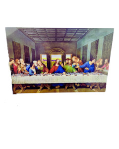 Wooden Plaques: Plaque Wood - Last Supper 33Cm X 22Cm