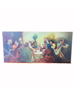 Plaque Picture Wood - Last Supper (Around Table) 40X80