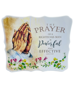 Plaque Wood - Prayer Of A Righteous Man... 22X19Cm