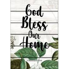 Wooden Plaques: Plaque Wood - God Bless Our Home 20X13Cm