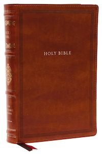 Kjv: KJV  Bible Sovereign Edit Ref Wide Margin Brown Leathersoft
