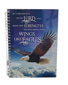 Journals: Journal Spiral Blue - Wings like Eagles