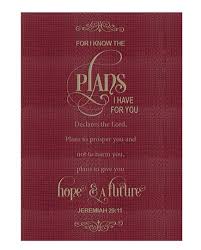 Journals: Journal For I Know The Plans Twotone Burgundy