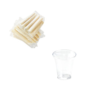 Wafers: Combo Box - Box of Recyclable Cups + 4x Pack Of Wafers (1000)